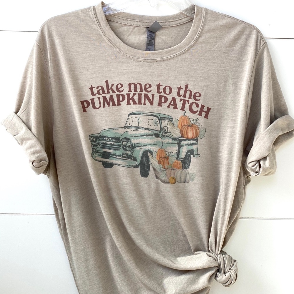 Take me to the pumpkin patch graphic fall tee